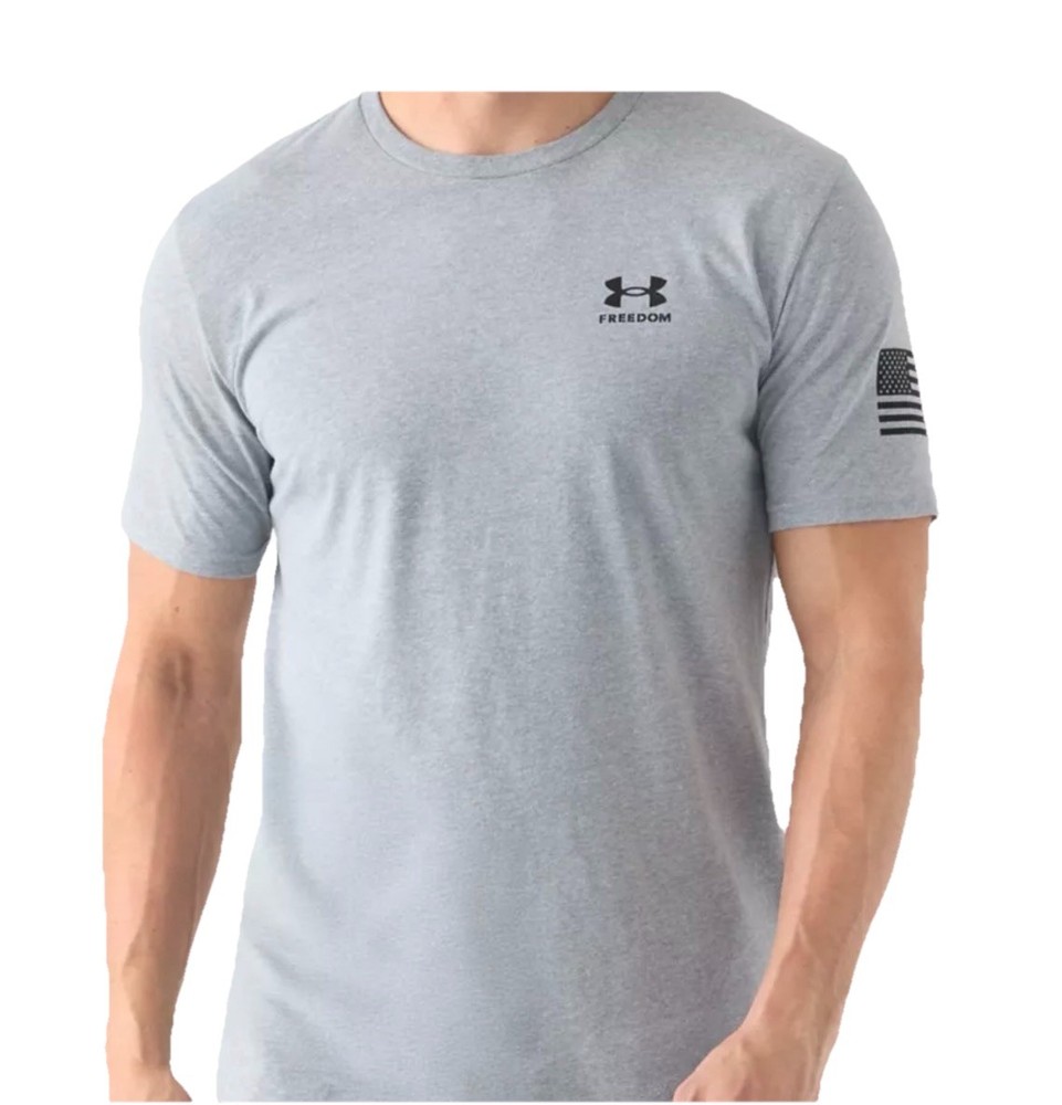 Under Armour Men’s Freedom Flag Graphic T-Shirt Size 3XL Gray New