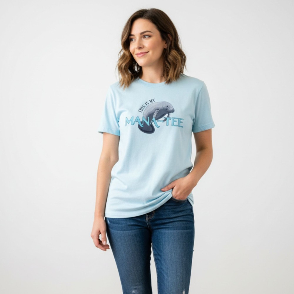 ComfortWash “Mana-Tee” Manatee Pun Graphic T-Shirt – New
