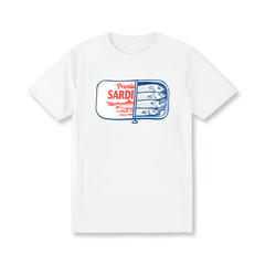 Vintage Sardines T-Shirt, Retro Fish Tattoo Graphic Tee, Trendy Aesthetic Top
