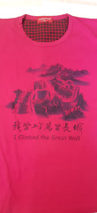 I Climbed the Great Wall T-shirt Red SMALL to MEDIUM (even though tag says XXL