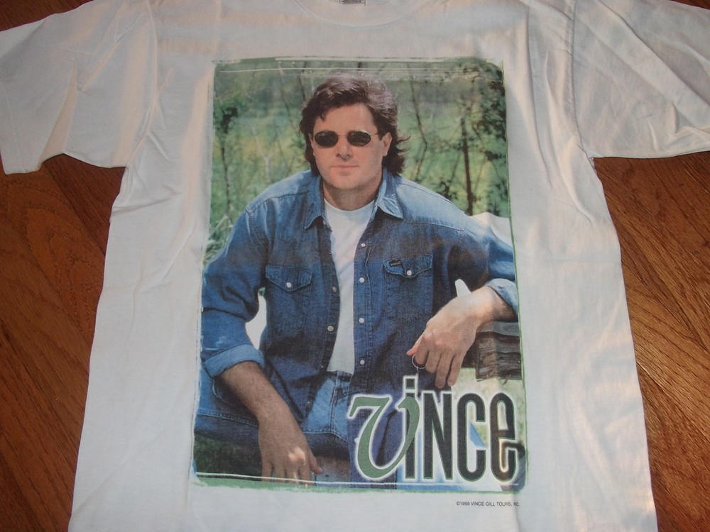 Vintage VINCE GILL 1998 US tour shirt Large great design EUC rare country 90s