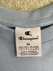Champion Mens Crew Neck Baby Blue Short Sleeve Cotton Logo T-shirt Medium