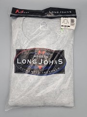 JE Morgan Long John Thermal Shirt Gray Waffle Knit Size 3X