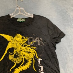 Lauren Ralph Lauren T Shirt Mens Large Black Dragon Graphic Print Short Sleeve
