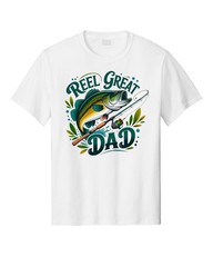 Happy Father’s Day Dad Holiday Sea Bass Fishing Whimsical Graphic T-Shirt Shirt