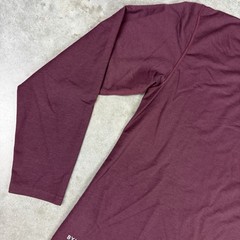 Bylt T Shirt Mens Large Burgandy Drop Cut Long Sleeve Stretch Preowned