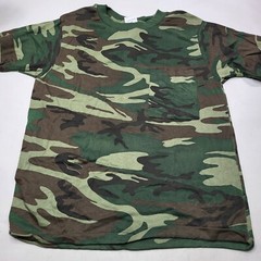 Vintage NWT Woodland Camouflage T Shirt Single Stitch Medium Regular