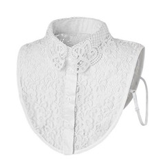 BEoneBEwin Fake Collar Detachable Dickey Collar, White Lace Collars Half Shir…