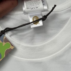 A Bathing Ape BAPE Baby Milo Men’s M White/Blue Logo Graphic Tee Shirt