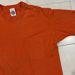 Vintage Blank T Shirt Pocket Men’s M Made In USA Cotton Distressed Burnout Thin