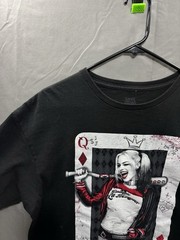 Suicide Squad Shirt Mens Black Harley Quinn Card Graphic Comic Tee XL