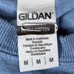 Gildan Tombstone OK Corral Skull Graphic T-Shirt Western Cowboy Tee Blue Mens M