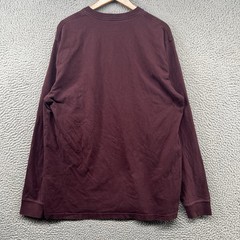Carhartt Shirt Mens Large Tall LT Red Pocket T Relaxed Loose Long Sleeve Crew