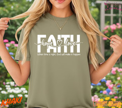 Unisex Faith Hope Love T-Shirt, Men T shirt,Women T shirt Gift ReligionTop