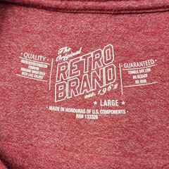 Retro Brand Mens Red T-Shirt Size L Indiana Casual Wear