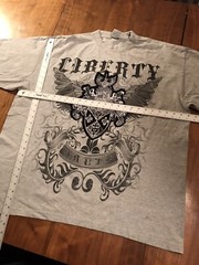 Credos For Men “Liberty Truth” Crest Design Mens 3XL Gray Tshirt. EUC