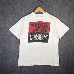 Vintage Mew Kids On The Block Shirt Mens Small White 80s 1989 Band Hangin Tough