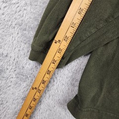 Vintage D Lab Shirt Mens Large Green Long Sleeve Stripe Logo Graphic 90s Y2k