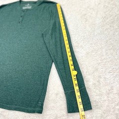 Tommy John Henley Thermal Shirt Men’s Large Long Sleeve Green Modal Stretch SOFT