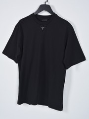 Men’s Prada Black Cotton T-Shirt M | Minimal Metal Detail