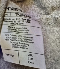2 Carhartt Dearborn Henley Men 2XL Loose Fit XXL Gray Shirt Pocket Logo Workwear