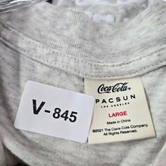 Coca Cola x Pacsun Men Shirt Large Gray Logo Classic Bottle Long Sleeve Tee