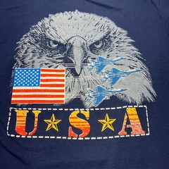 VTG 90’s USA Eagle Fighter Jets Single Stitch T Shirt Size XL Logo7 Graphic Tee