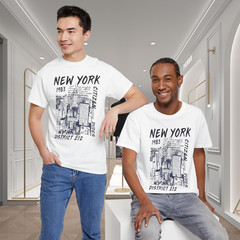New York 1983 District 212 City Skyline Graphic T-Shirt