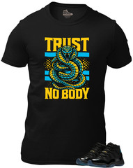Shirt To Match Jordan 11 Gamma Blue 2025 Sneaker Match Tee Trust No Body T-Shirt