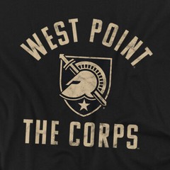 West Point U.S. Military Academy Adult T-Shirt Knights Logo, Black, S-5XL