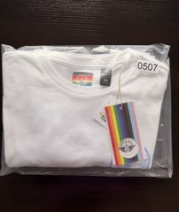 Dockers Unisex Slim Fit Graphic Tee Rainbow Pride Day Top S White Short Sleeve