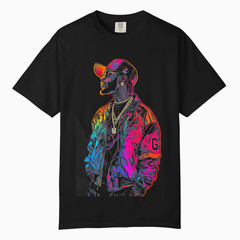 Mens Neon Hip Hop Urban T-Shirt, Comfort Colors T Shirt, Unisex Streetwear Tee