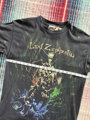 Vintage 1997 Tultex Black Led Zeppelin Stairway to Heaven Short Sleeve Tee L