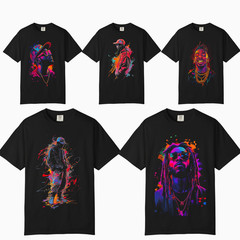 Mens Neon Hip Hop Urban Tee Shirt, Comfort Colors T Shirt, Unisex Streetwear Tee