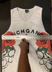 Rich Gang #5 Mesh Tank Top XXXL 3XL Roses Thorns Jersey Streetwear Hip Hop