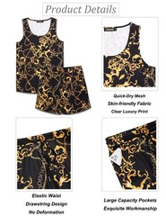 Men’s Tracksuit 90s Outfit Hawaiian Shirt Tank Top Couple Outfits Matching Se…