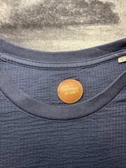 Common P eople Men’s Navy Waffle Knit Pocket T-Shirt