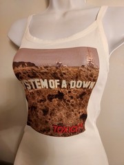 System of a Down tank top Toxicity For Crop Add Note hand album Shirt XXs-2x