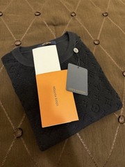 LOUIS VUITTON NOIR / BLACK MONOGRAM TOWELING T-SHIRT IN XXL (1A4QF5) *NEW*