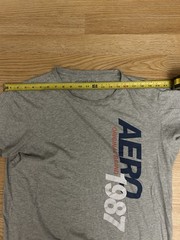 Aéropostale Men’s L Gray Graphic Logo Crew Neck Short Sleeve T-Shirt