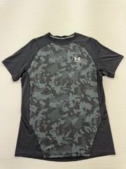 Under Armour Boys Charcoal Heatgear Camo T-Shirt Big Kid Size LG/MD/G