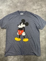 Disney Mickey Mouse Mens T-Shirt Size XL Blue Gray Top Graphic Print Tee