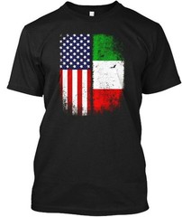 Italian American Flag Italy Italia T-Shirt Made in the USA Size S to 5XL