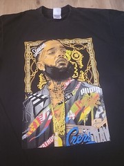 2XL Shaka Wear Mens Short Sleeve T-shirt Plain Tee Black Nipsey Hussle Hole