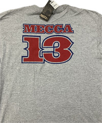 Mecca USA Vintage Y2K Hip Hop Varsity Script Graphic Tee Gray Size L NWT