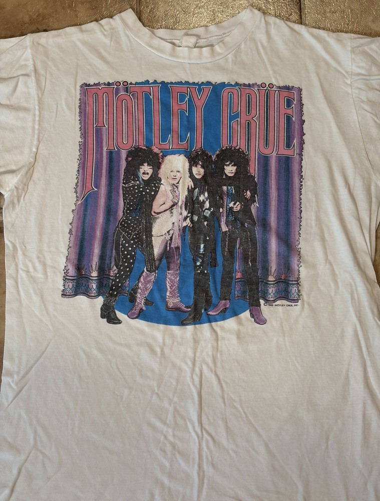 true vintage 80s MOTLEY CRUE theatre of pain ROCK TOUR T SHIRT soft ULTRA RARE