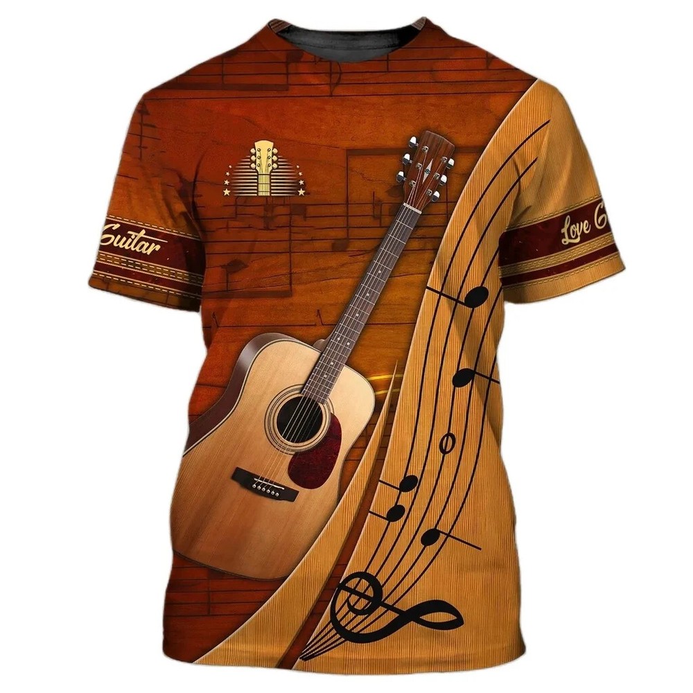 1 Piece Custom Your Picture 3D Fashion Music T-Shirt Pullover Short Sleeve