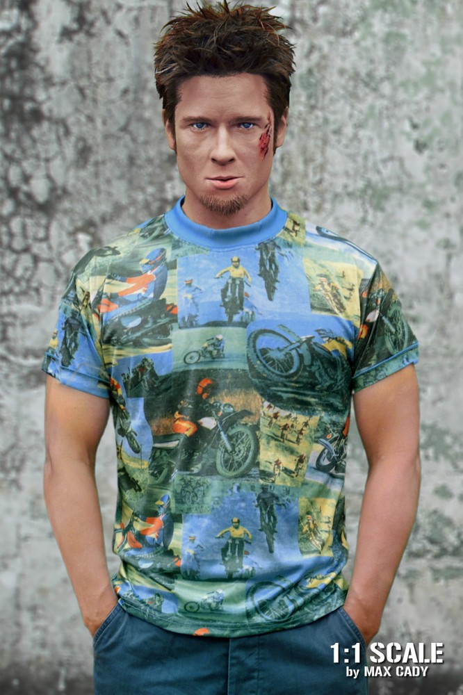 Screen Accurate FIGHT CLUB MOTOCROSS T shirt, Tyler Durden, Brad Pitt
