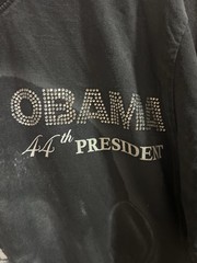Hoss Tee Vintage Barack Obama 44th President Rhinestone Graphic T-Shirt