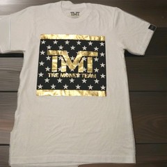 The Money Team TMT Shirt Floyd Mayweather White Small Gold Black Logo